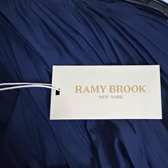 NWT RAMY BROOK NAVY BLOUSON AUDRIE DRESS WITH SMOCKED WAIST - Picture 2 of 10